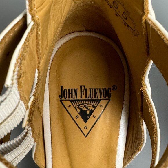 White Fluevog Modern Ankle strap heel - Picture 6 of 8